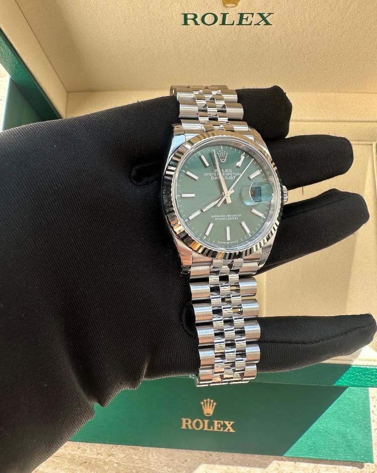 Часы Rolex Datejust 36mm Steel and White Gold 126234-0051