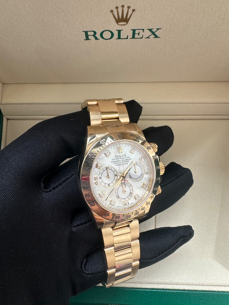 Часы Rolex Cosmograph Daytona Yellow Gold 116528 Mother of Pearl