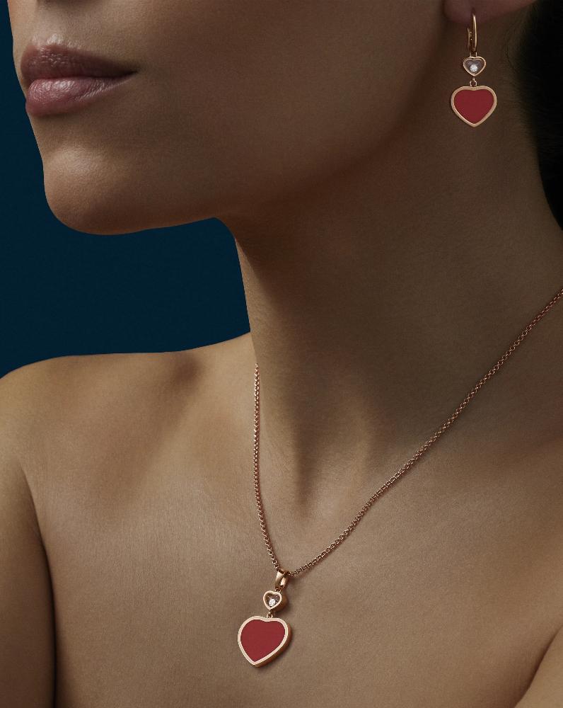 Колье Chopard Happy Diamonds Happy Hearts 797482-5820