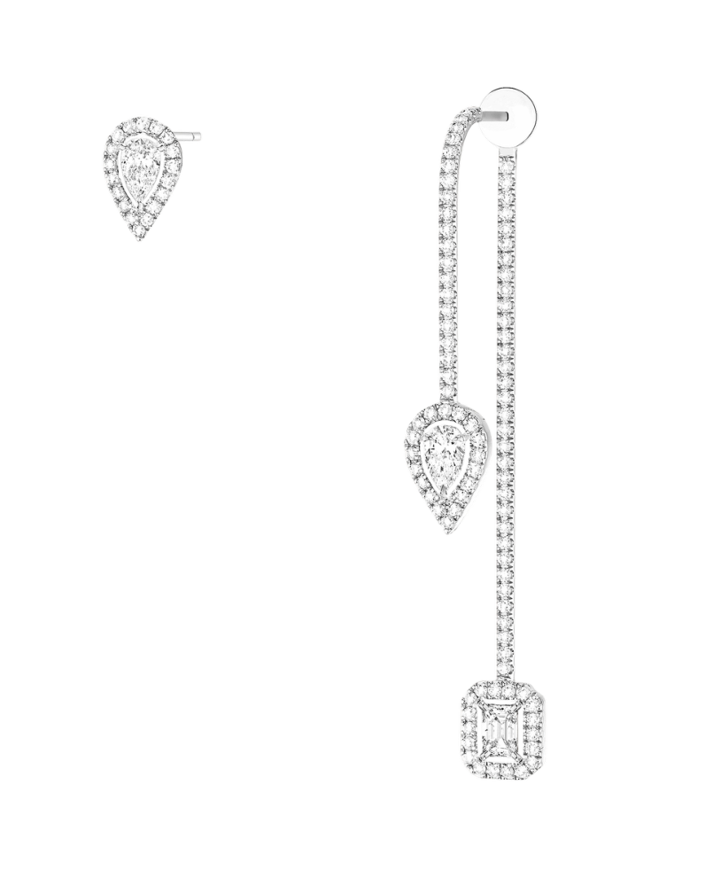 Серьги Messika My Twin diamond pendant earrings for women 07224-WG