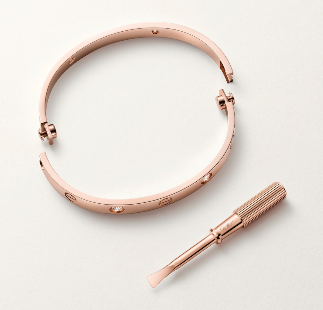 Браслет Cartier Love 4 бриллианта B6036016