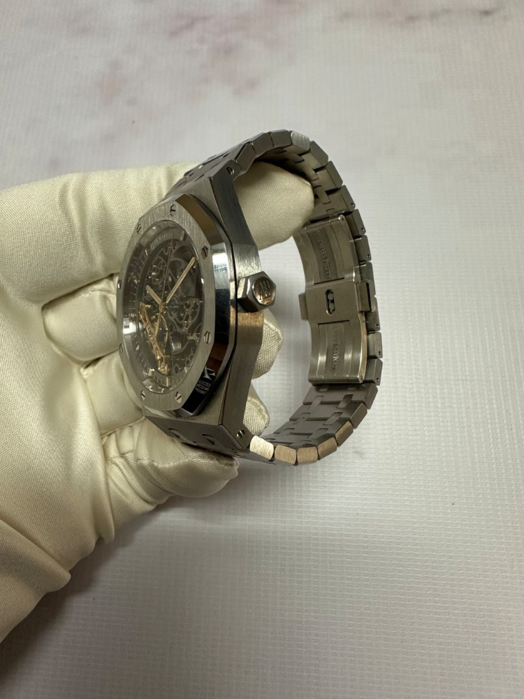Часы AUDEMARS PIGUET ROYAL OAK DOUBLE BALANCE WHEEL OPENWORKED 15407ST.OO.1220ST.01