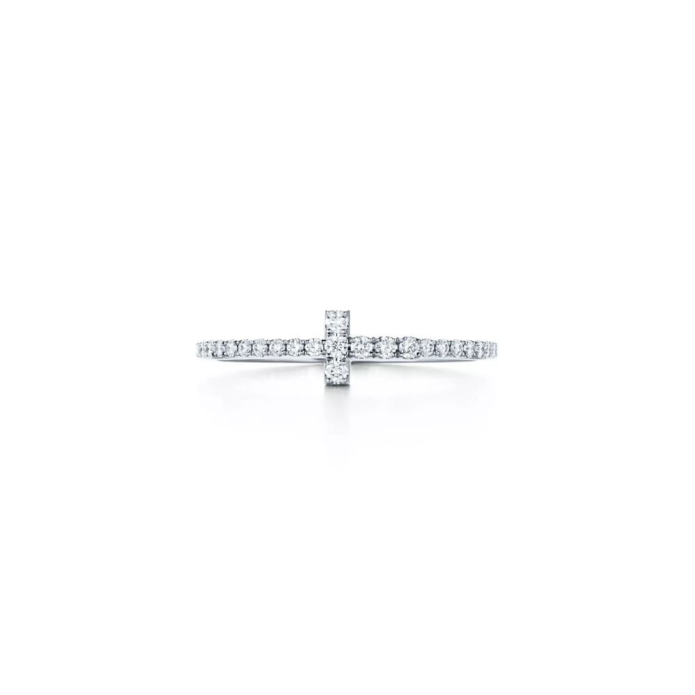 Кольцо Tiffany&Co. Diamond Wire Band Ring in White Gold