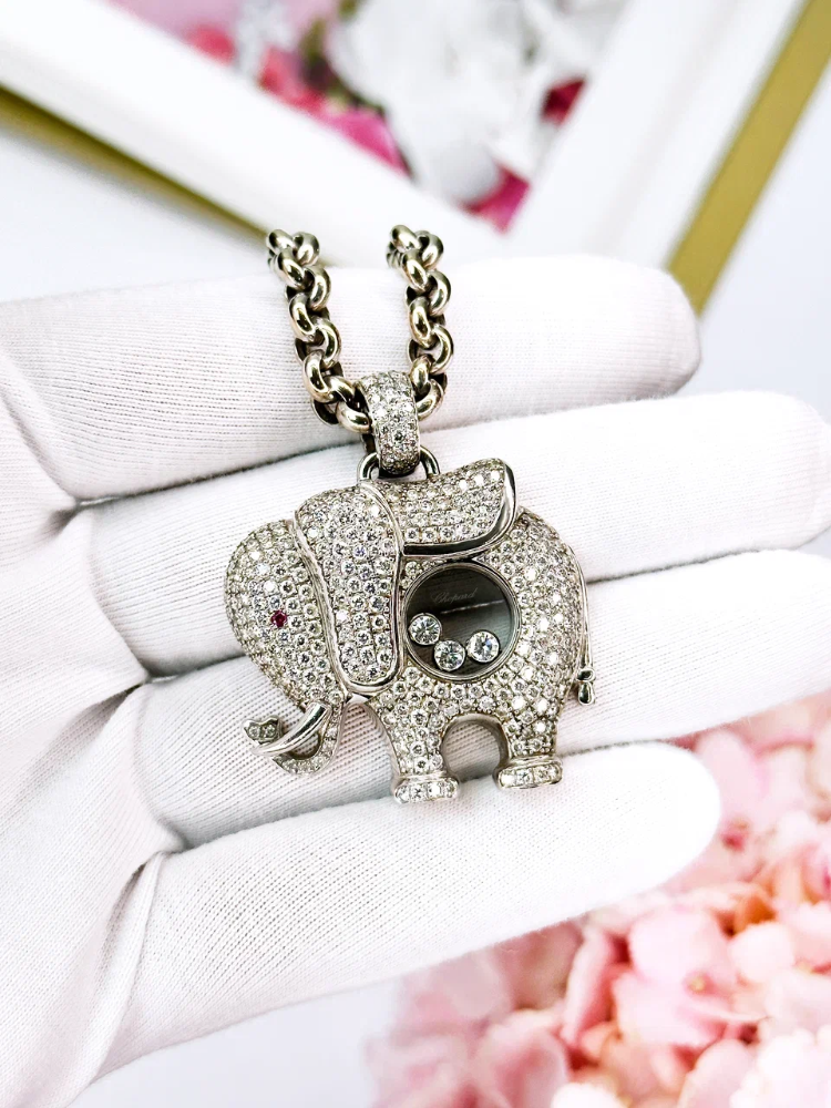 Подвеска Chopard HAPPY DIAMONDS PENDANT ELEPHANT LARGE MODEL 792250-20.