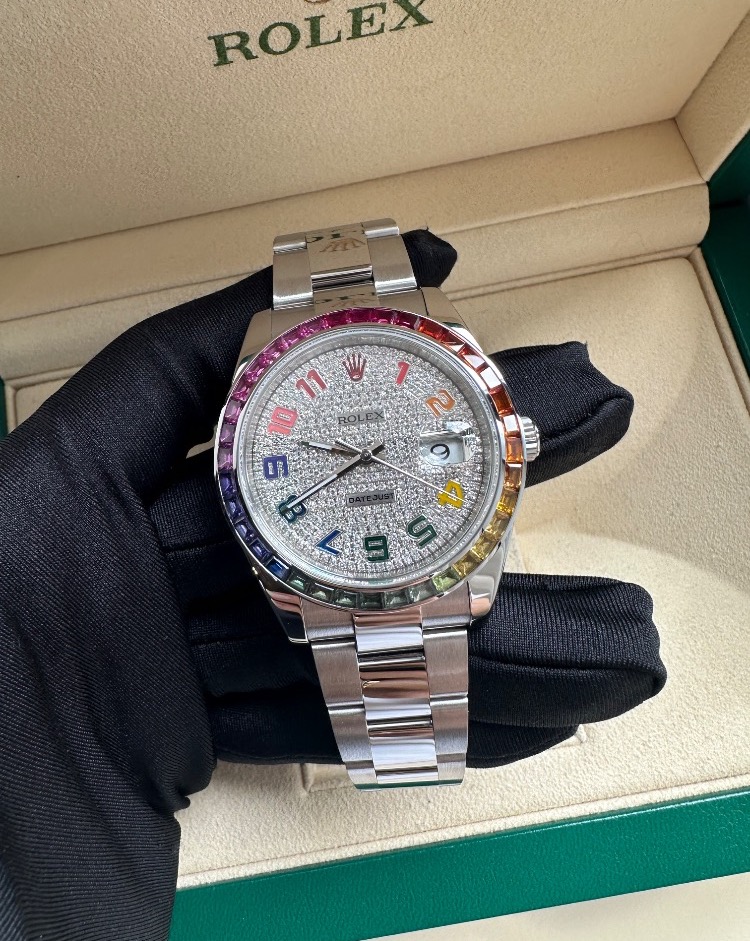 Часы Rolex DateJust 41 mm Rainbow 126300FIX