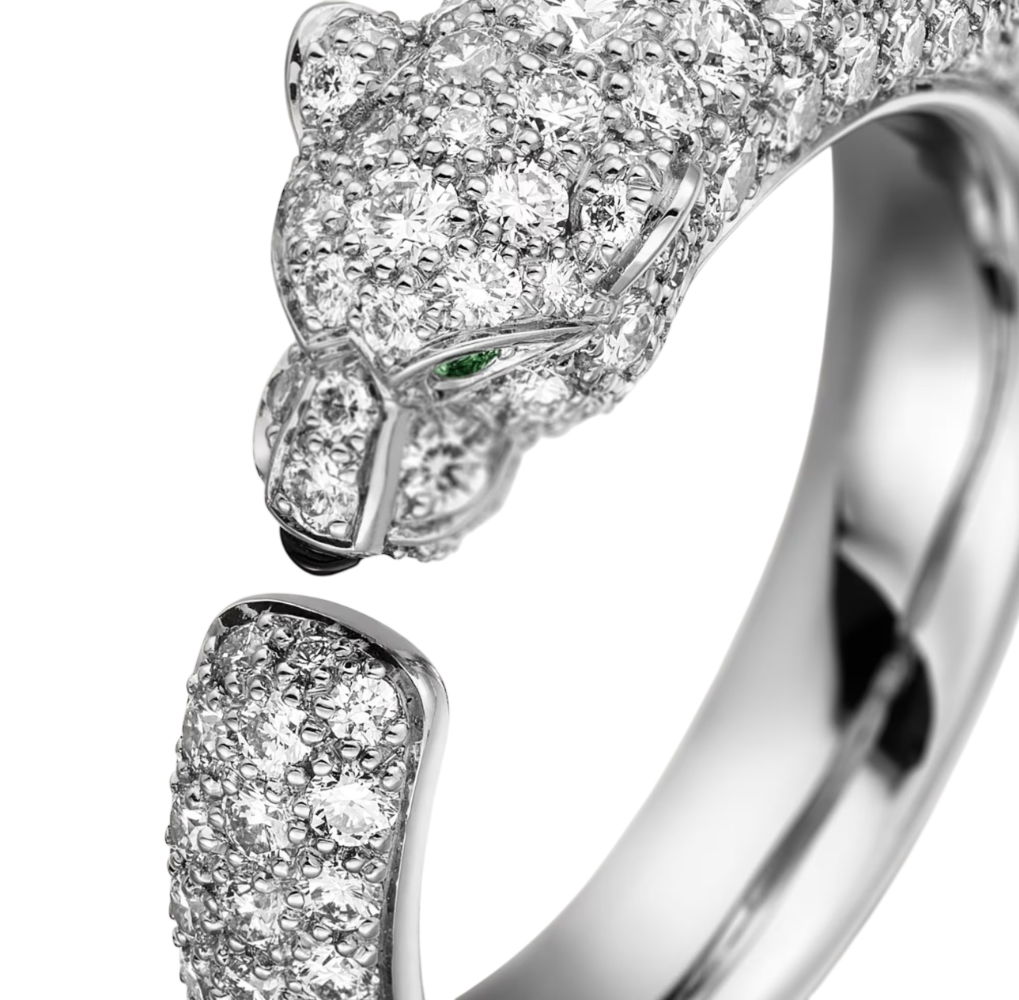 Кольцо Cartier PANTHÈRE DE RING SMALL MODEL PAVED N4765656