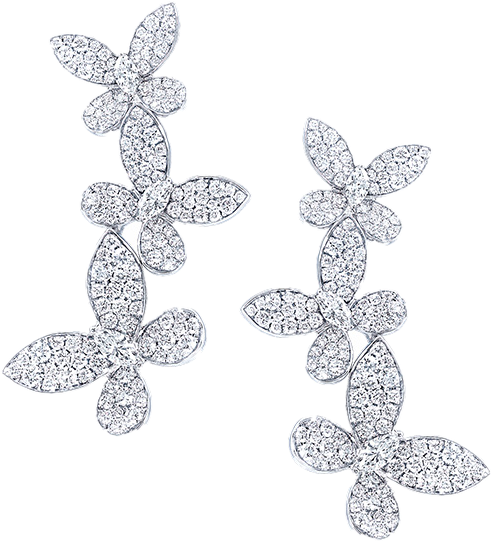 Серьги Graff BUTTERFLY PAVE RGE836