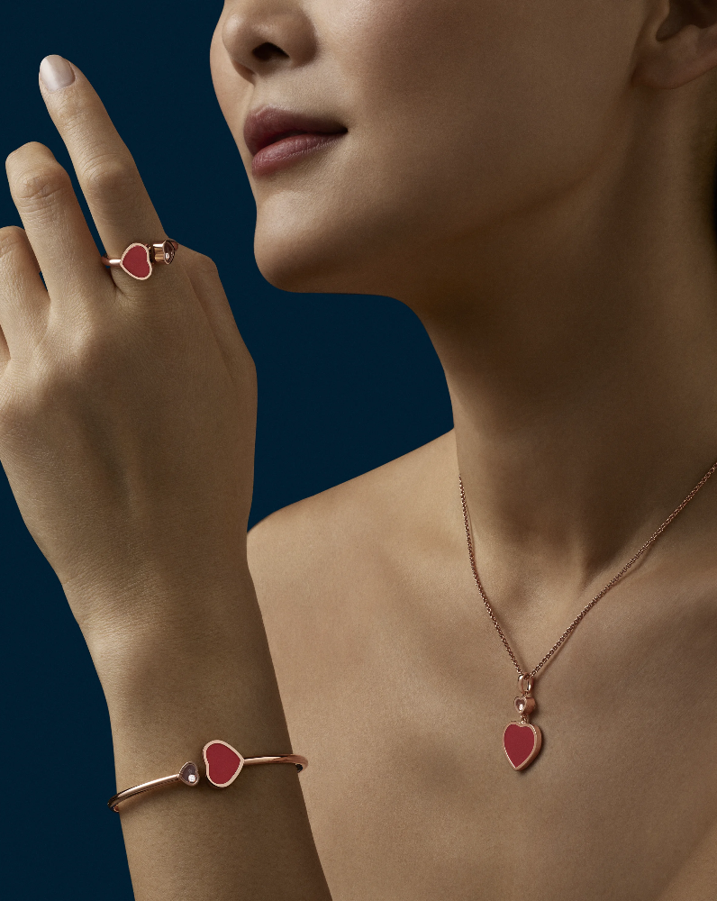 Колье Chopard Happy Diamonds Happy Hearts 797482-5820
