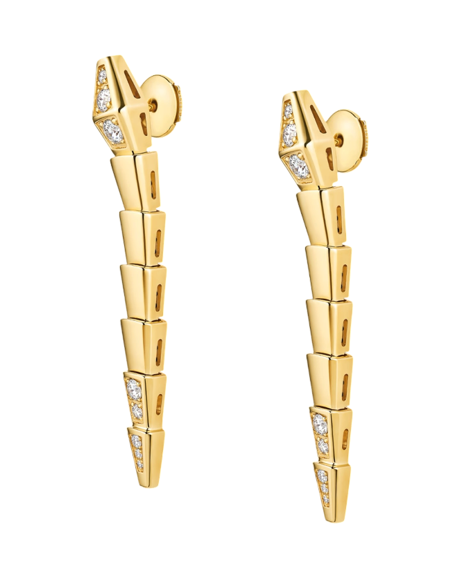 Серьги BVLGARI Serpenti Viper Earrings Yelow Gold 362191