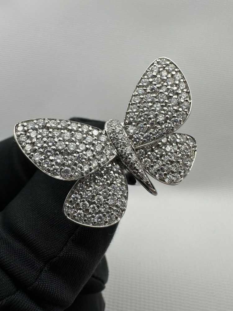 Кольцо с бриллиантом No name Кольцо Бабочка с бриллиантами.