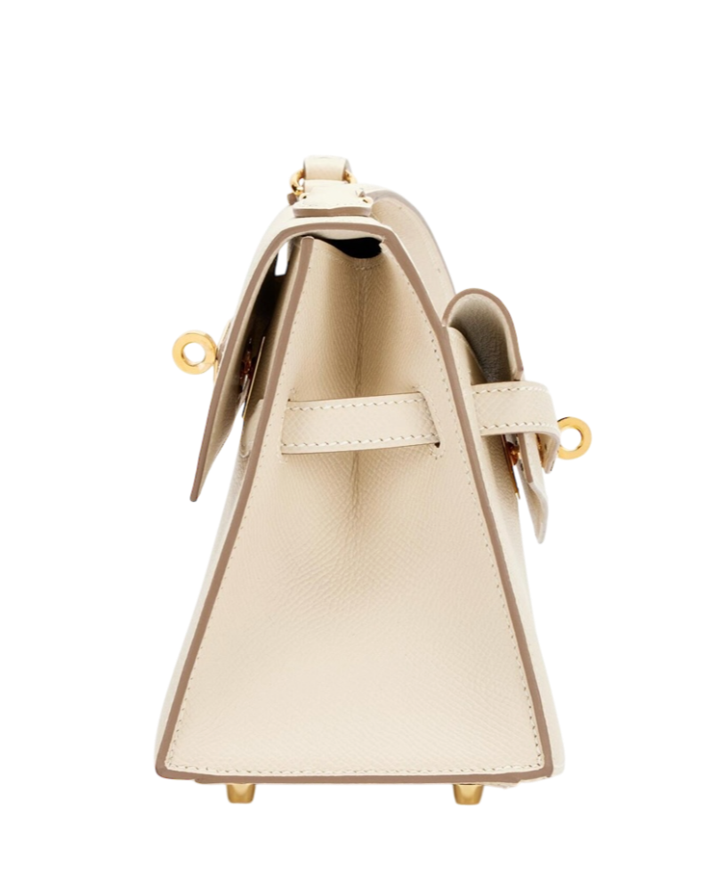 Сумка Hermes Hermès Limited Edition Nata Epsom Kelly en Desordre 20 Sellier Gold Hardware
