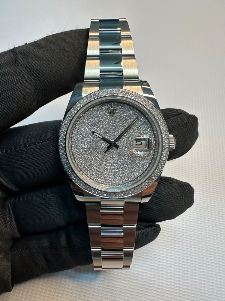 Часы Rolex Datejust 41mm Diamonds ТЮНИНГ 126300