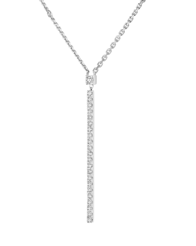 Подвеска Messika GATSBY VERTICAL BAR White Gold Diamond Necklace 05448-WG