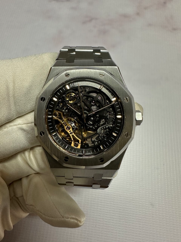 Часы AUDEMARS PIGUET ROYAL OAK DOUBLE BALANCE WHEEL OPENWORKED 15407ST.OO.1220ST.01