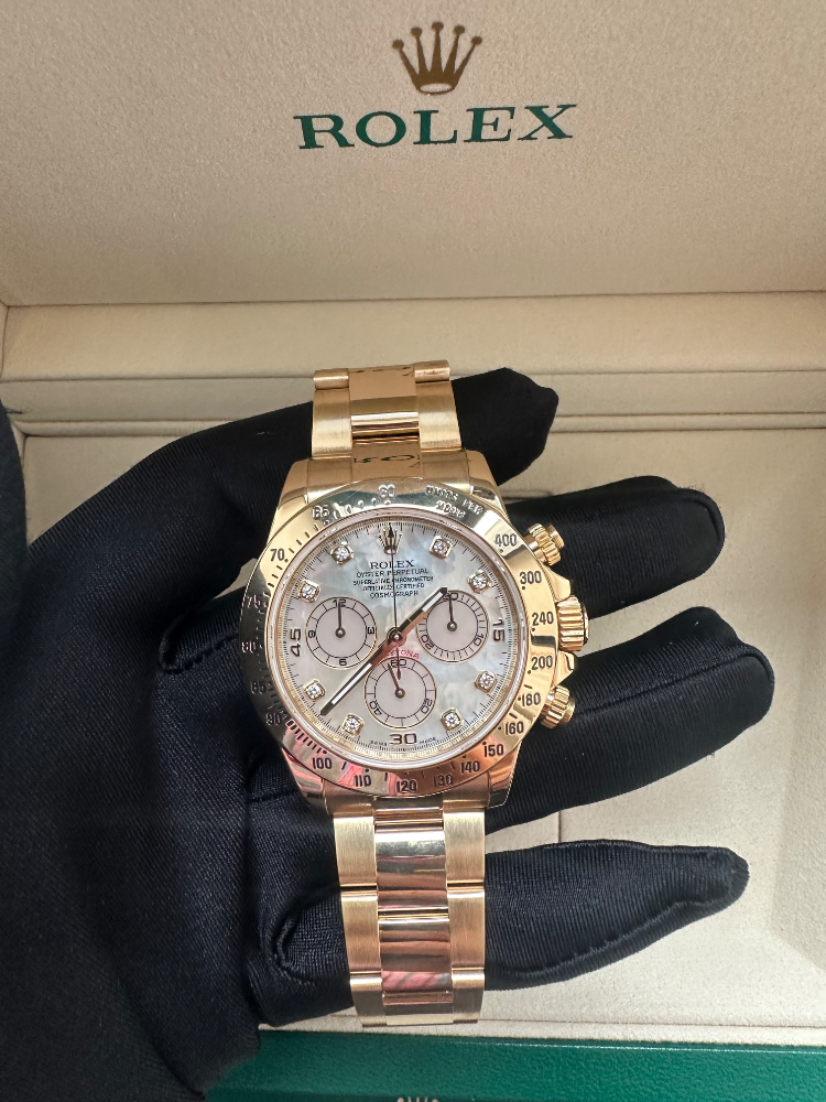 Часы Rolex Cosmograph Daytona Yellow Gold 116528 Mother of Pearl