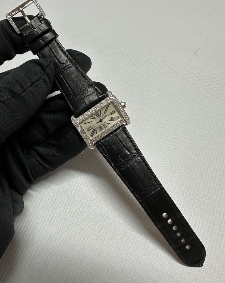 Часы Cartier Tank Divan PM White Gold Diamonds