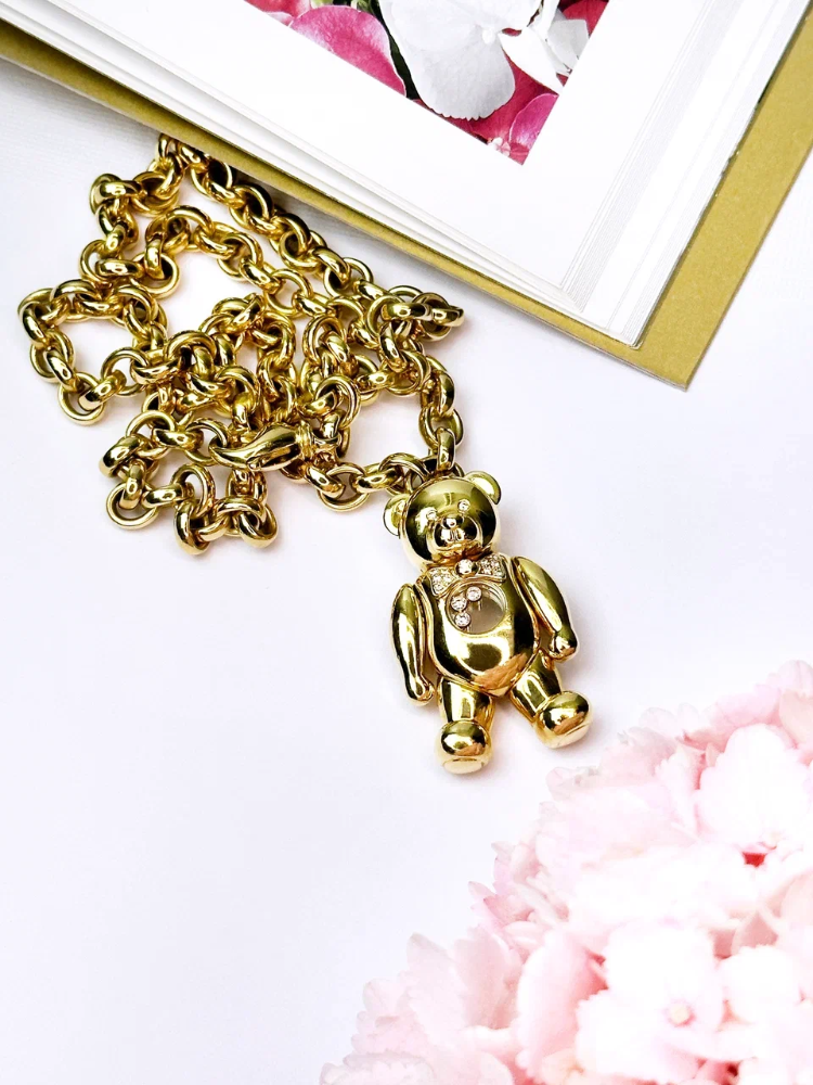 Подвеска Chopard Happy Diamonds Teddy Bear Large Pendant 792458-0001