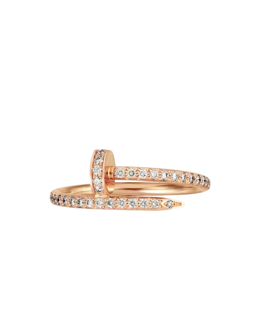 Кольцо Cartier JUSTE UN CLOU RING SMALL MODEL HALF-PAVED B4231452