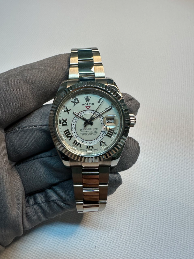 Часы Rolex Sky-Dweller 42mm White Gold 326939 Ivory