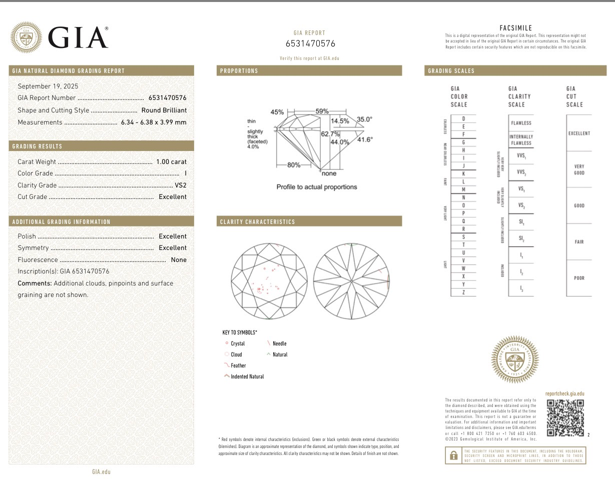 Серьги No name с бриллиантами 1 00/1 00ct I/VS2 GIA