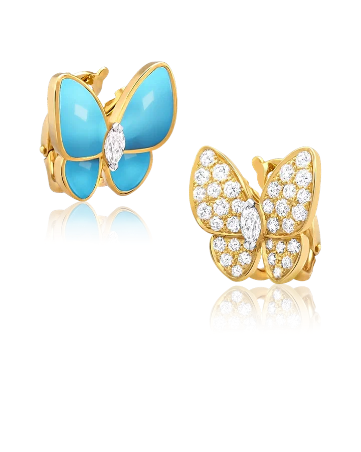 Серьги Van Cleef & Arpels Two Butterfly VCARP7US00