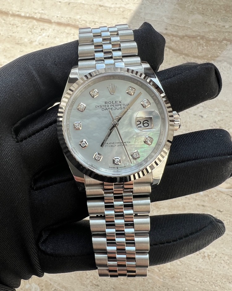 Часы Rolex Datejust 36mm Steel and White Gold 126234-0019