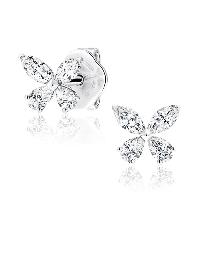 Серьги Graff Classic Butterfly Diamond Petite Stud Earrings RGE1855