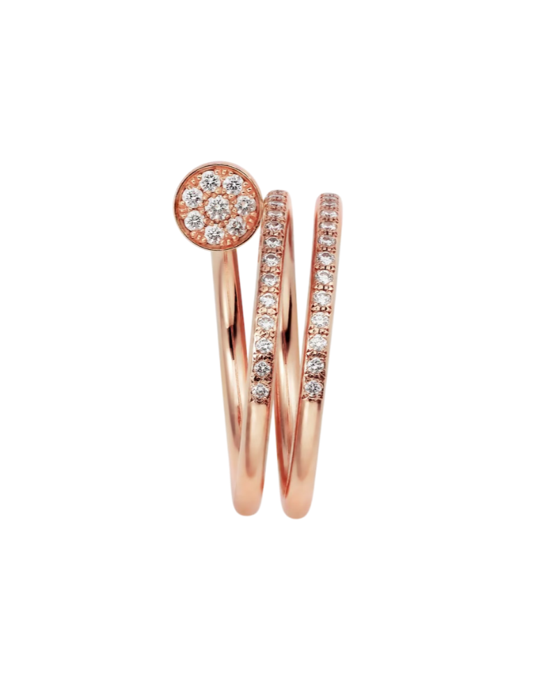 Кольцо Cartier JUSTE UN CLOU RING DOUBLE HALF-PAVED B4210956
