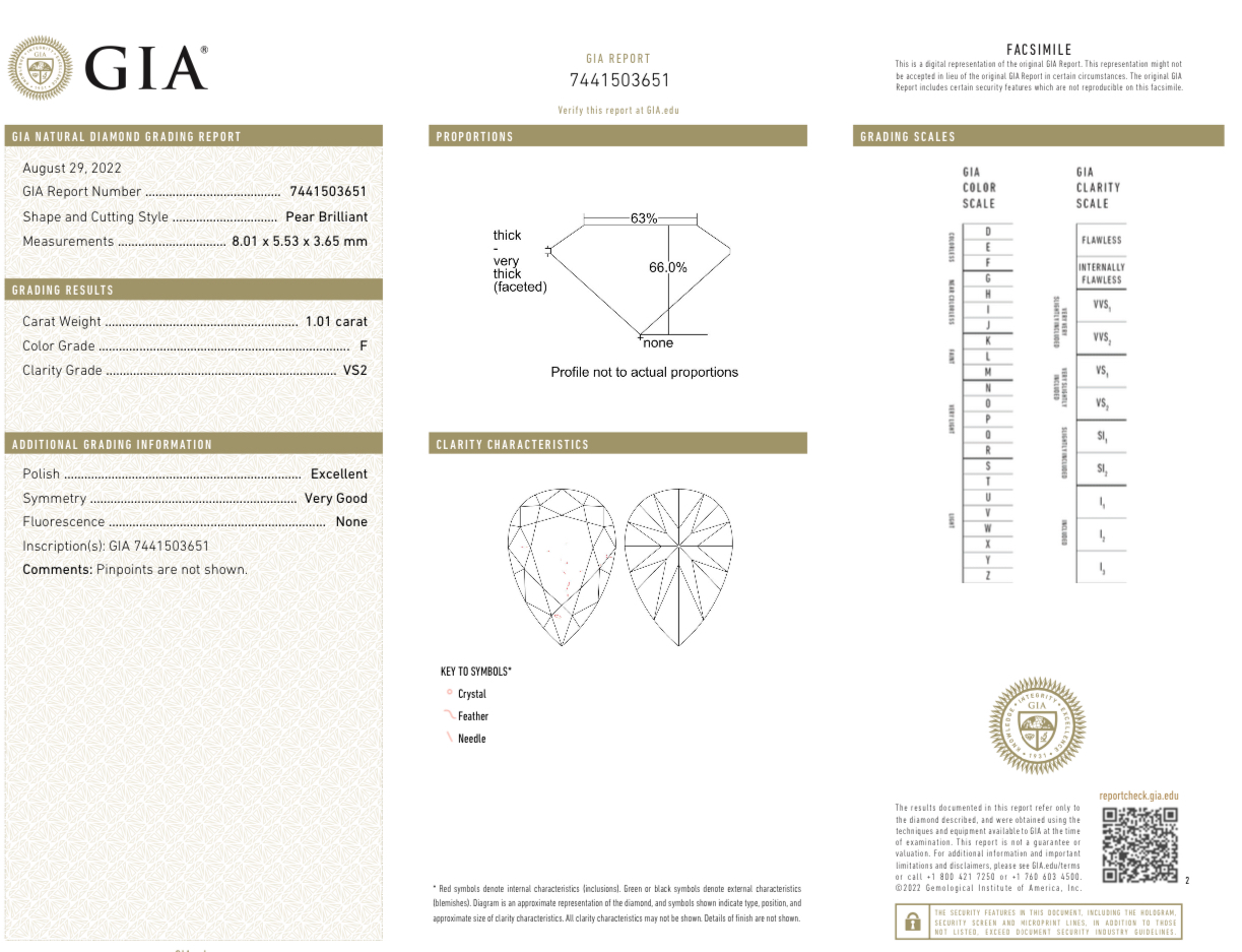 Серьги No name с бриллиантами 1 00ct/1 01ct F/VS2 GIA.