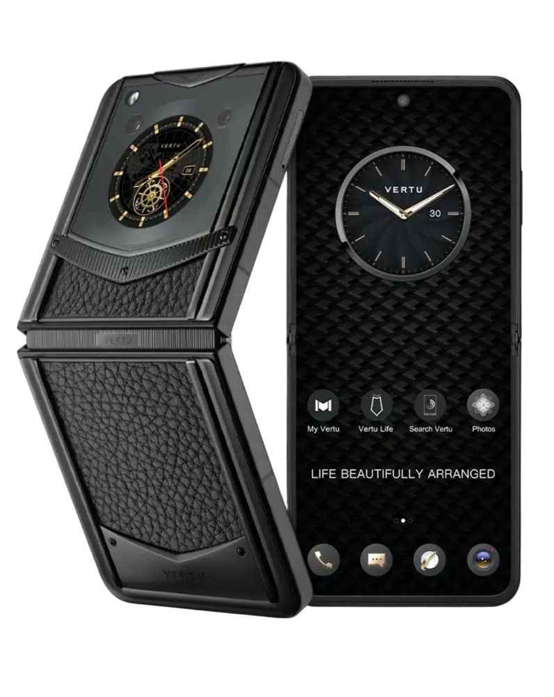 Телефон Vertu IRONFLIP нефритовый черный (кожа теленка)