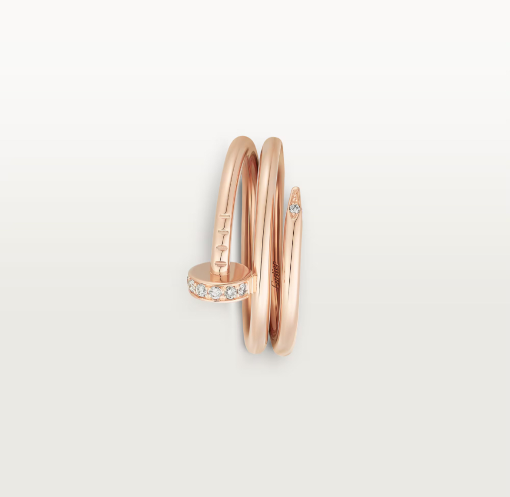 Кольцо Cartier JUSTE UN CLOU RING DOUBLE DIAMONDS CRB4210856