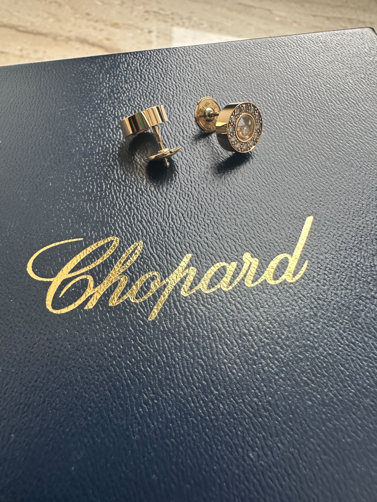 Серьги Chopard Happy Diamonds Yellow Gold Earrings 833087-0001