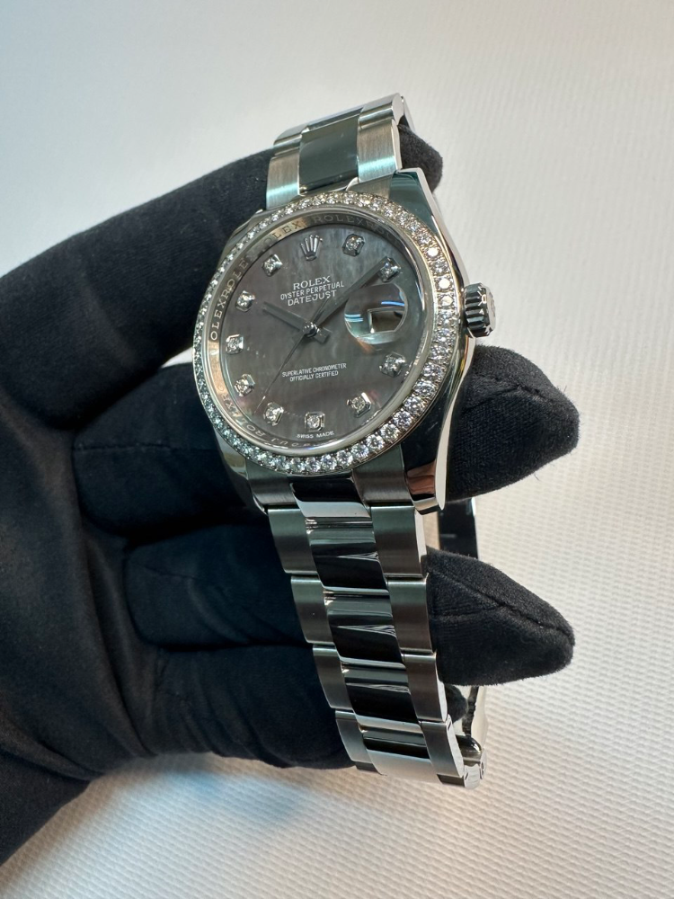 Часы Rolex DATEJUST 116244-0019 Black mother-of-pearl diamonds