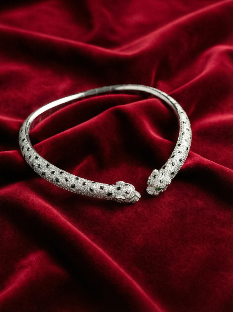 Колье Cartier PANTHÈRE DE TORQUE NECKLACE ARTICULATED PAVED N7424435