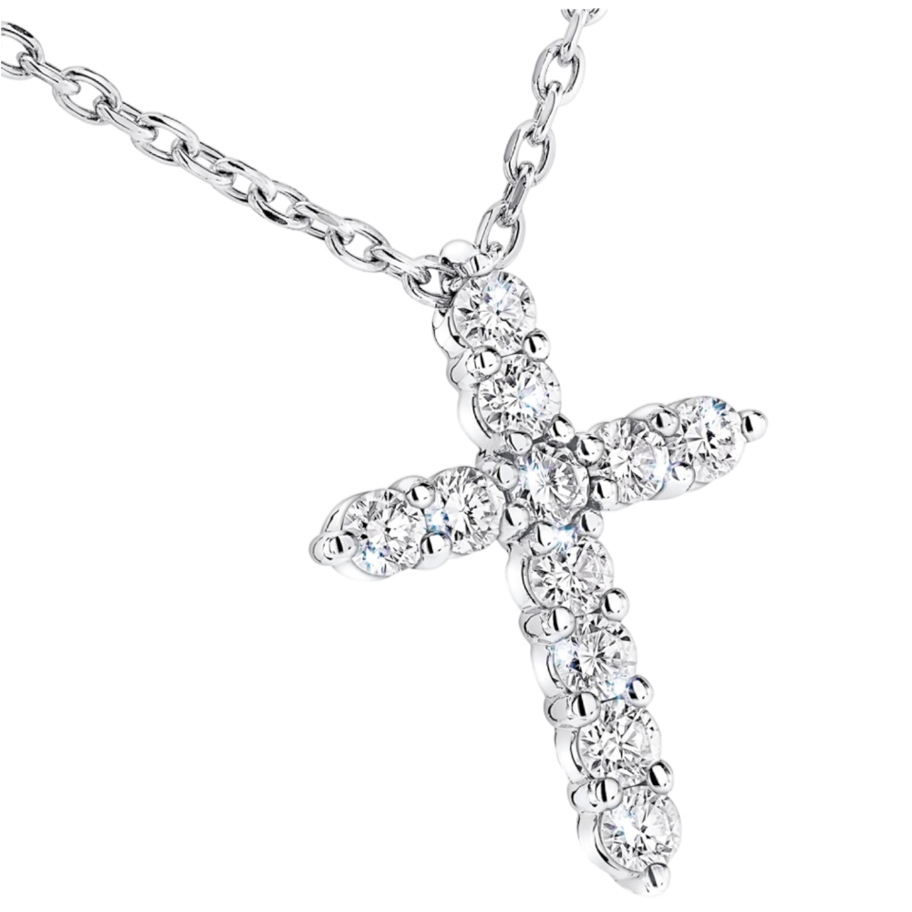 Крест Graff Round Diamond Cross Petite Pendant 0 55ct.