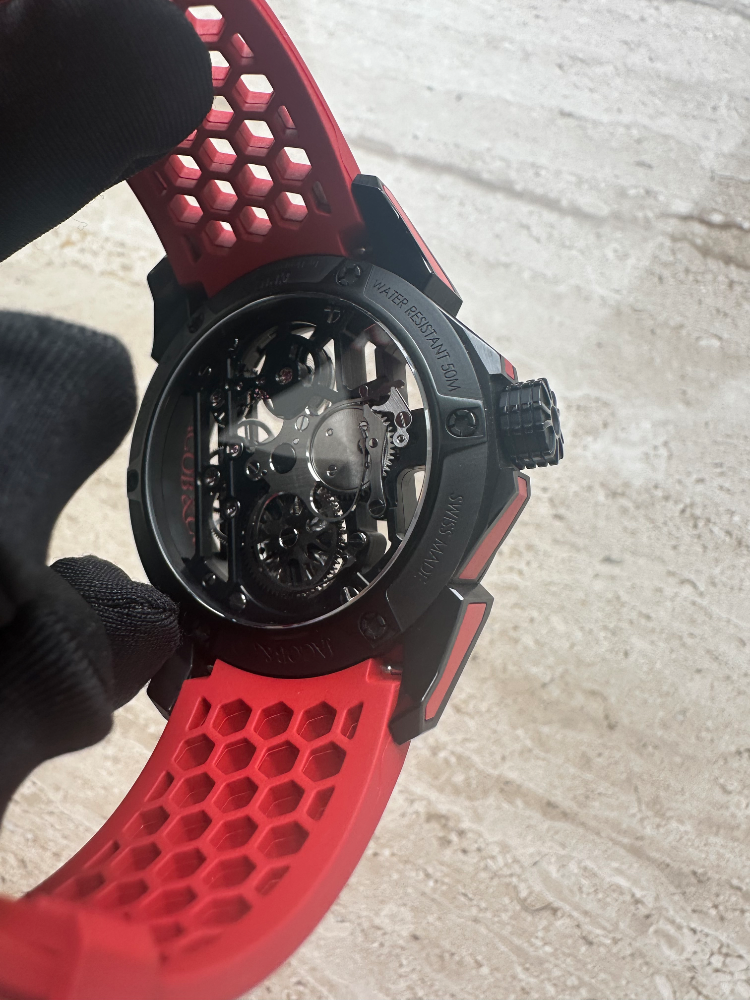 Часы JACOB and Co. Epic X Skeleton Titanium Red Hand-Wind EX100.21.RR.PY.A