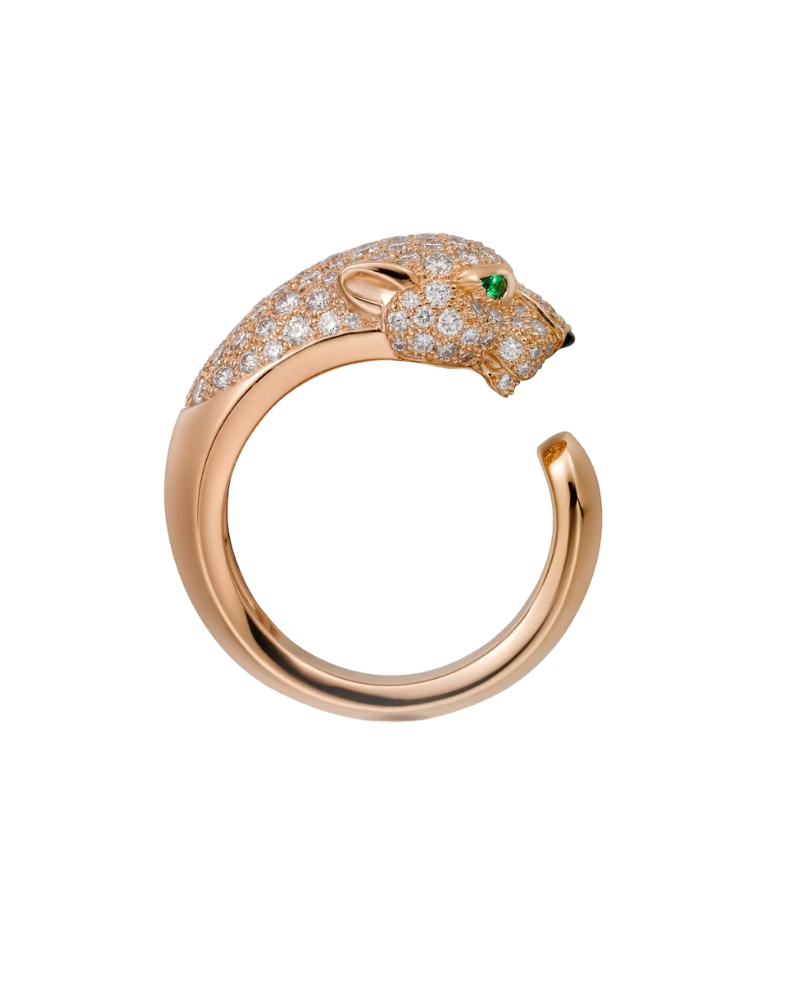 Кольцо Cartier PANTHÈRE DE RING MEDIUM MODEL HALF-PAVED N4742254
