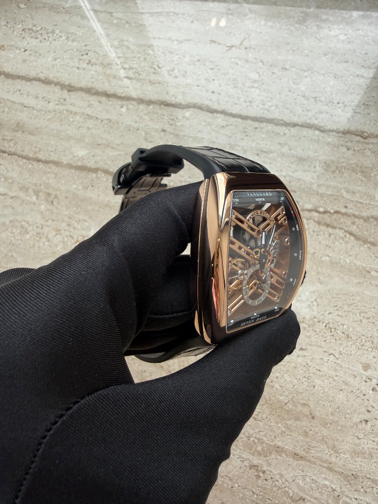 Часы Franck Muller Vanguard Skeleton Grande Date Gold V 45 S6 SQT 5N NR