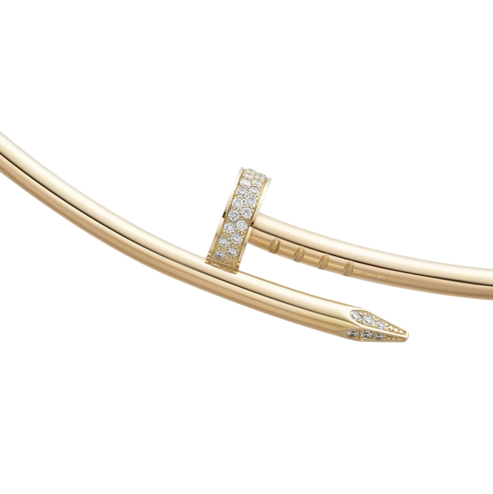 Колье Cartier JUSTE UN CLOU TORQUE NECKLACE SMALL MODEL DIAMONDS N7424423