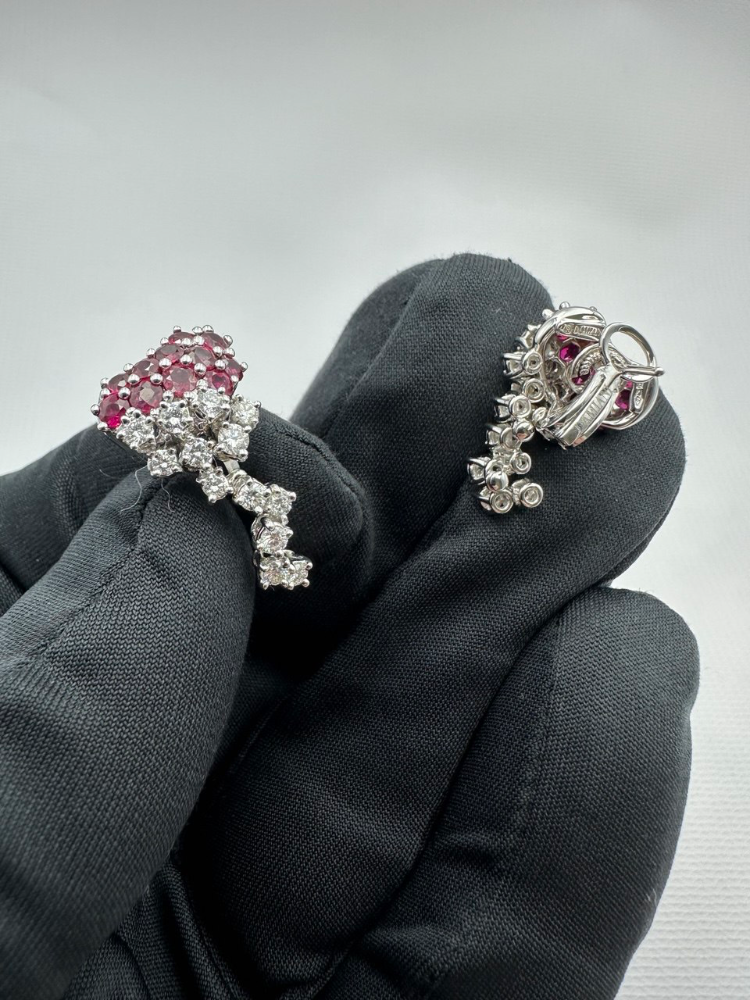 Серьги Damiani Sophia Loren Комплект с бриллиантами и рубинами