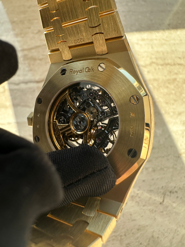 Часы AUDEMARS PIGUET Royal Oak Double Balance Wheel Openworked 41mm 15407BA.OO.1220BA.01