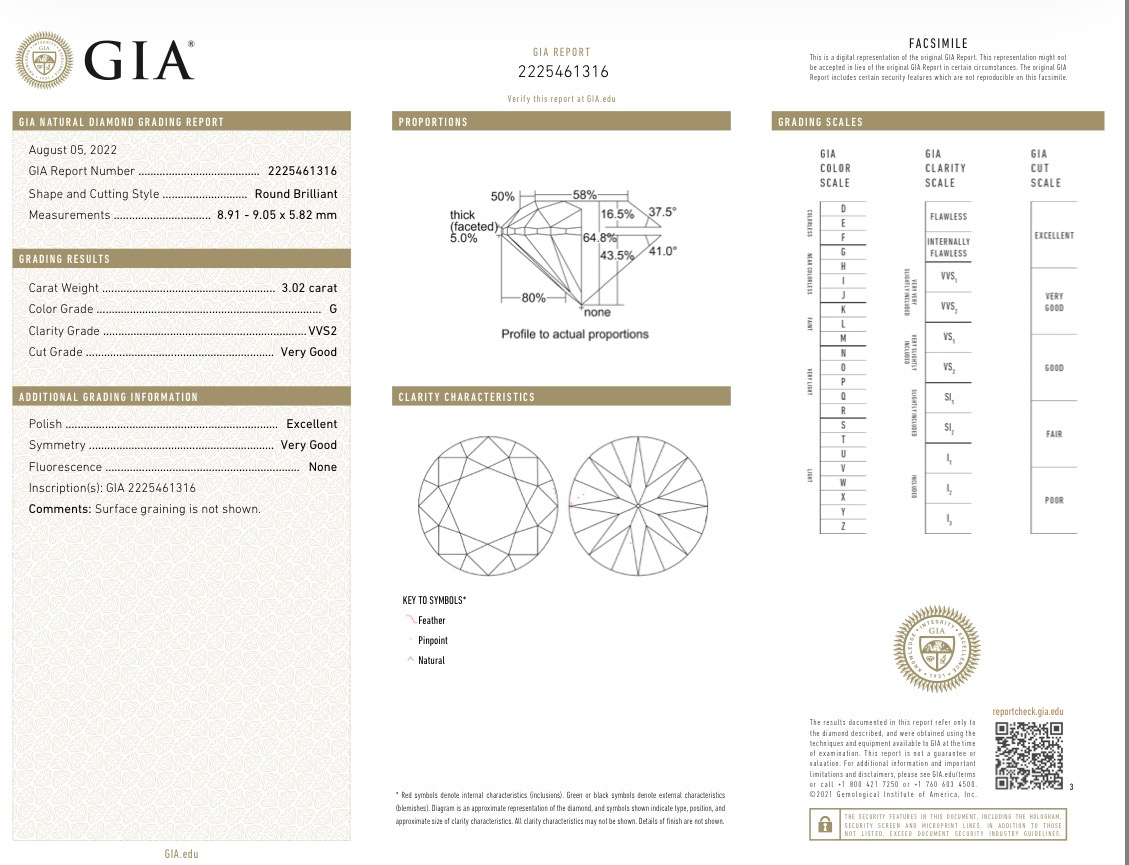 Серьги No name GIA 3.02CT G/VVS2 - 3.01CT G/VVS2