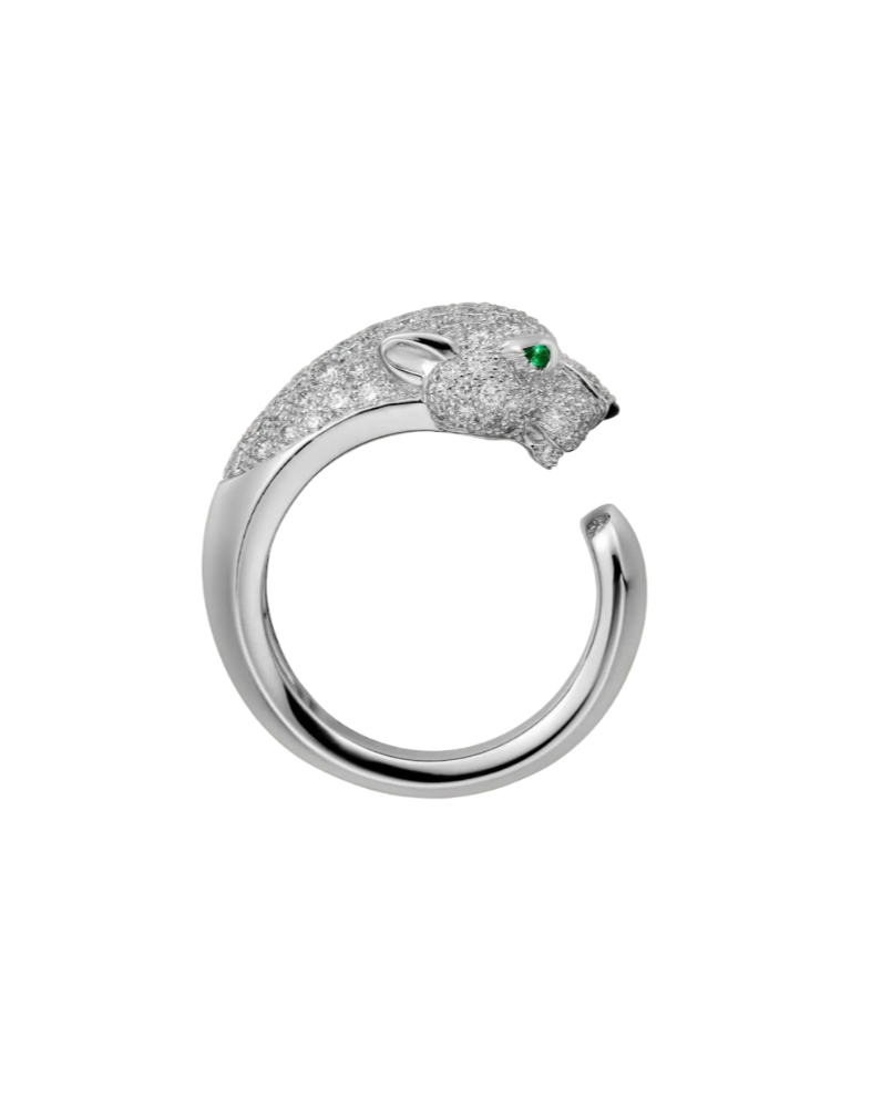 Кольцо Cartier PANTHÈRE DE RING MEDIUM MODEL HALF-PAVED N4224956
