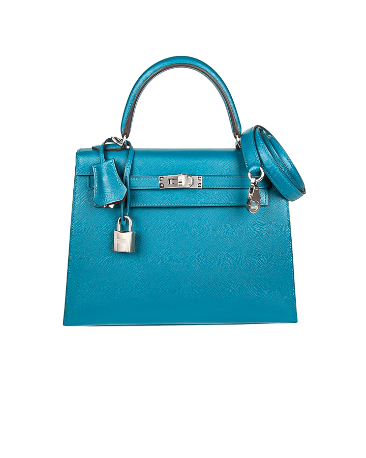 Сумка Hermes Kelly II Sellier 25 cm Blue Izmir