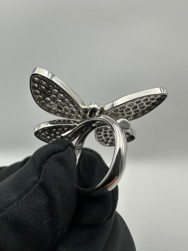 Кольцо с бриллиантом No name Кольцо Бабочка с бриллиантами.