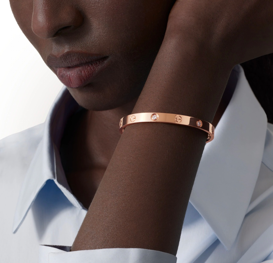 Браслет Cartier Love 4 бриллианта B6036016