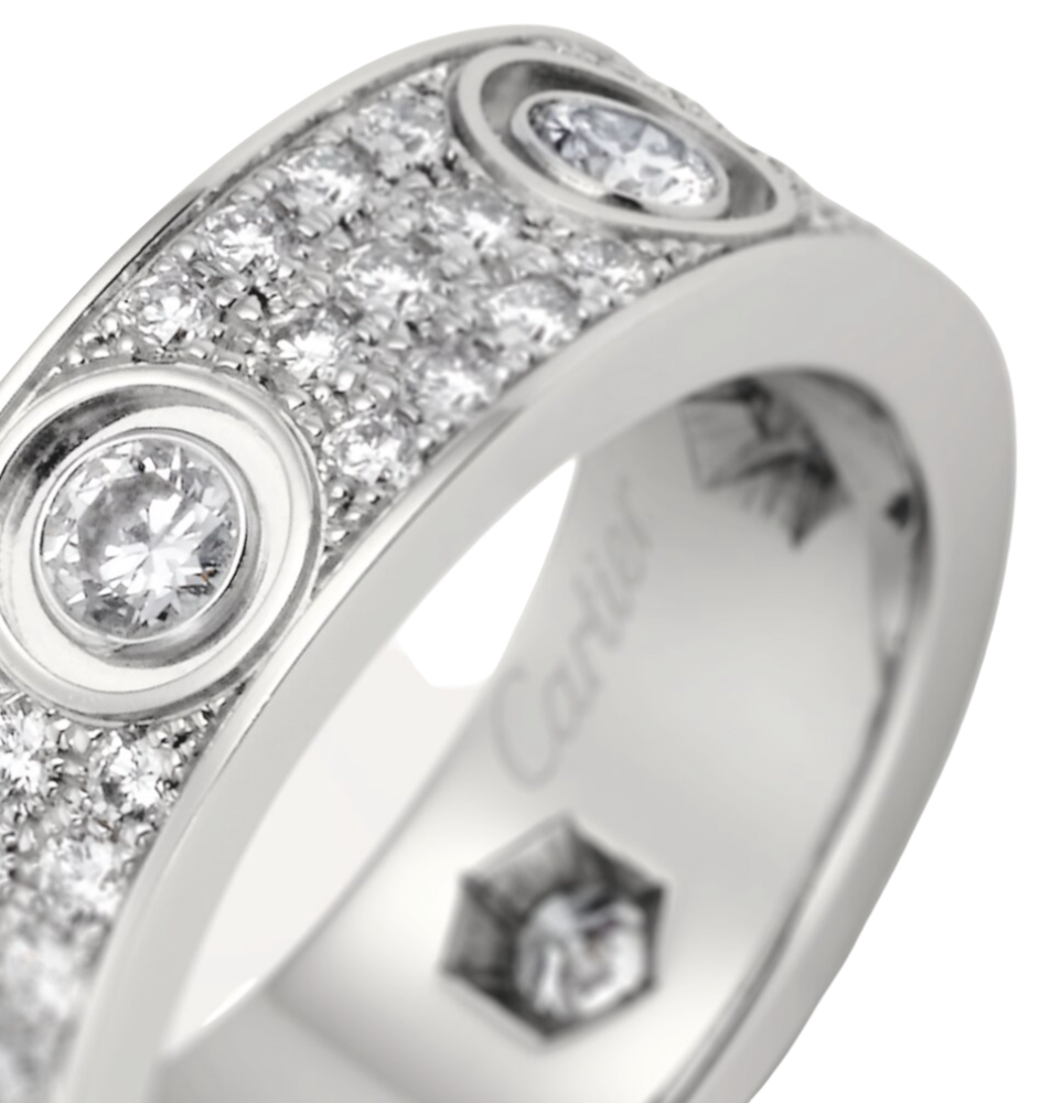 Кольцо Cartier LOVE DIAMOND-PAVED WHITE GOLD RING 4210448