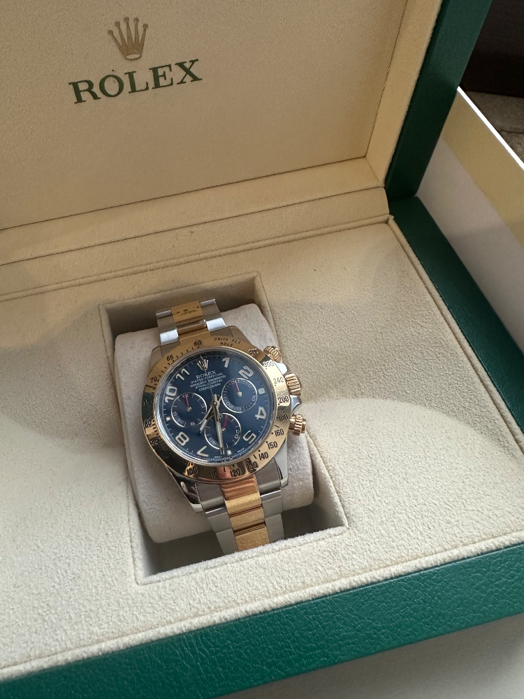 Часы Rolex Cosmograph Daytona 40mm Steel and Yellow Gold 116523 blue
