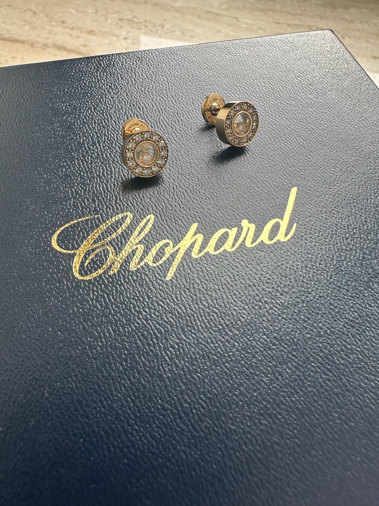 Серьги Chopard Happy Diamonds Yellow Gold Earrings 833087-0001