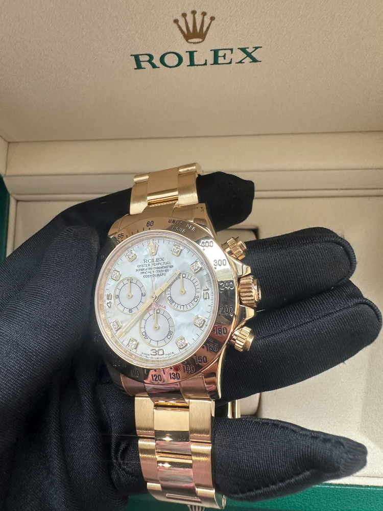 Часы Rolex Cosmograph Daytona Yellow Gold 116528 Mother of Pearl